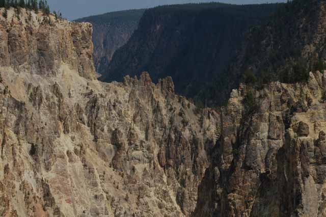 the canyon walls and cliffs